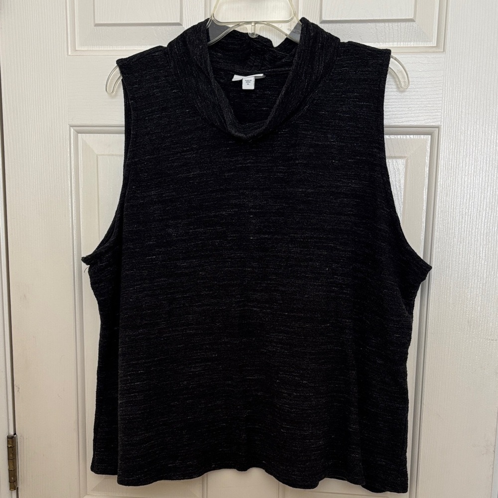 PureJill Cowl Neck Cotton Blend Sweater Vest